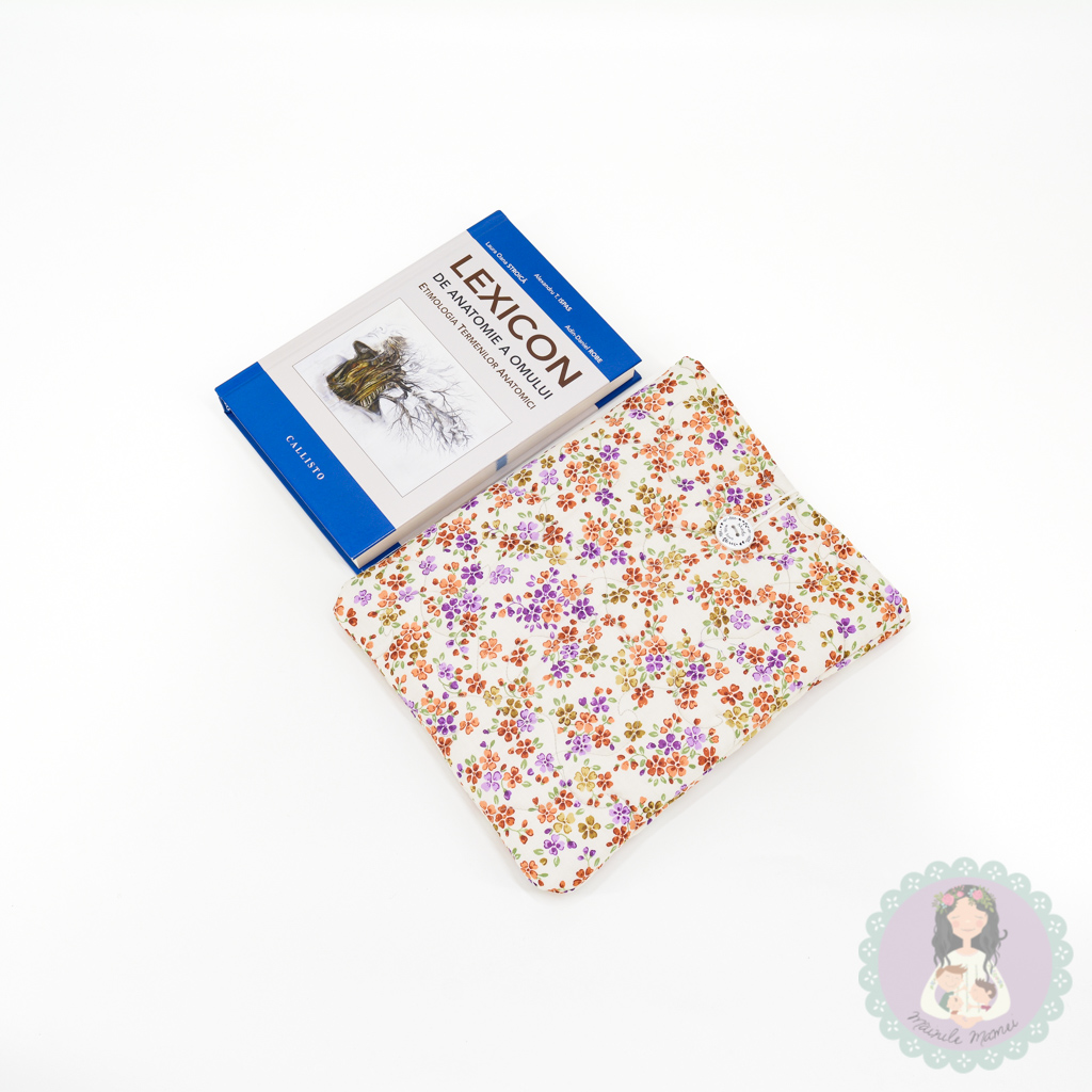 Husă carte/bookcover/protecție carte/flori fundal alb